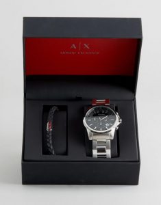 Armani Exchange Outerbanks Chronograph Watch & Bracelet Gift Set